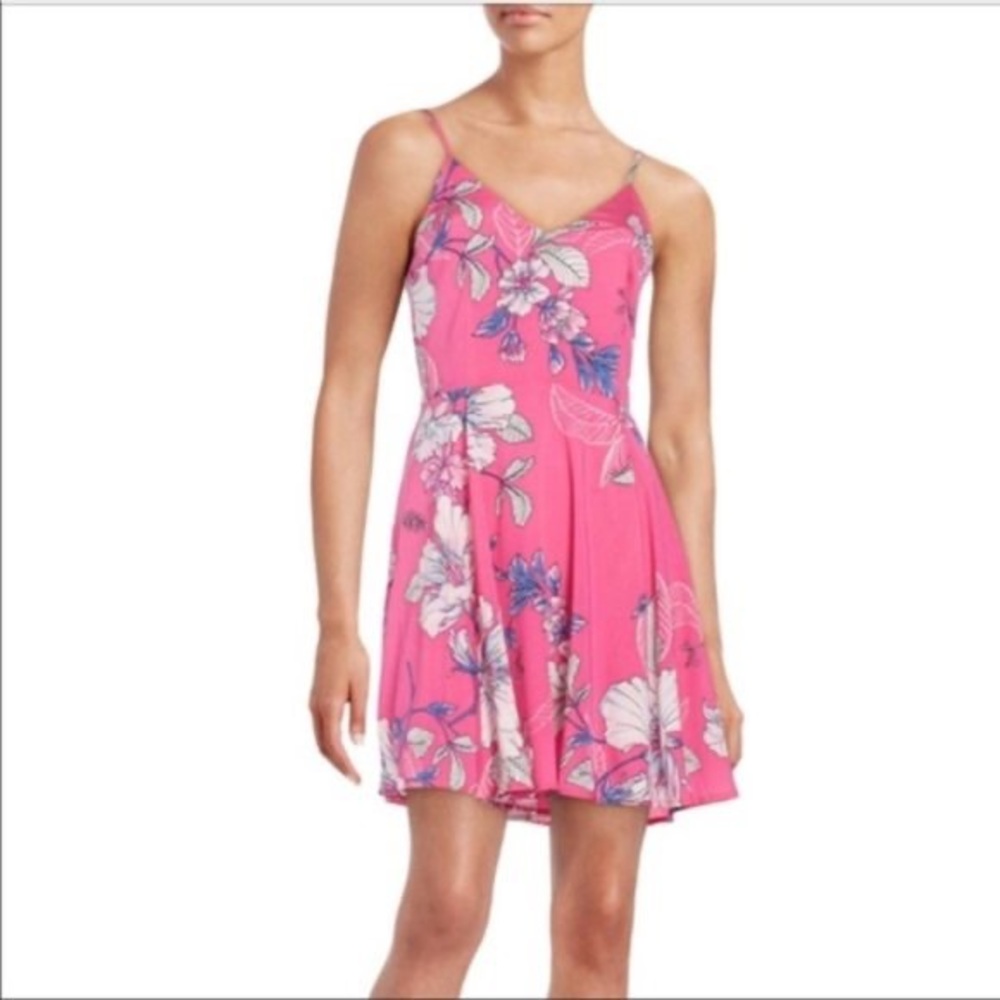 Yumi Kim Blossom Floral Mini Cami Dress Barbie Core